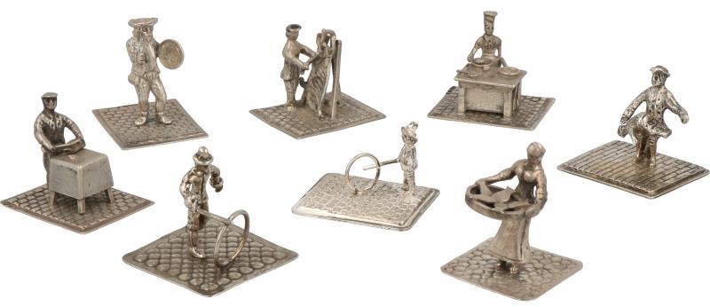 (8) Miniaturen zilver.