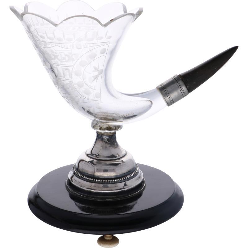 Sigarettenhouder zilver.