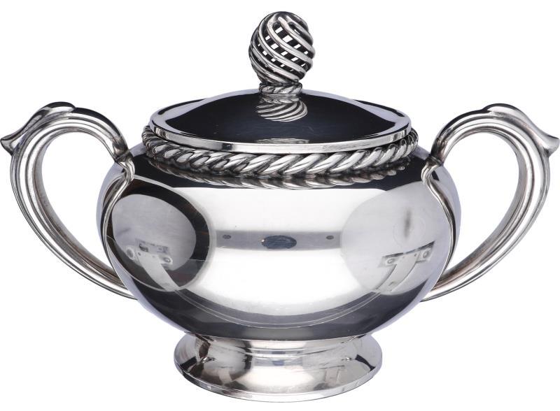 Suikerpot zilver.