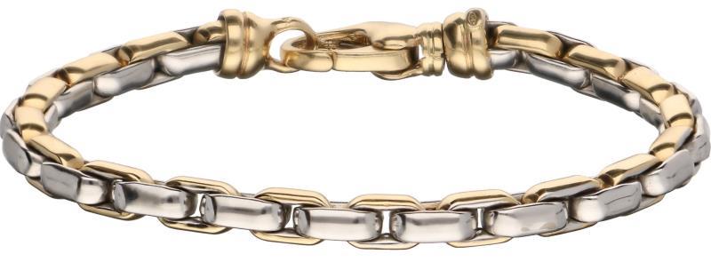 Anker armband bicolor goud - 14 kt.
