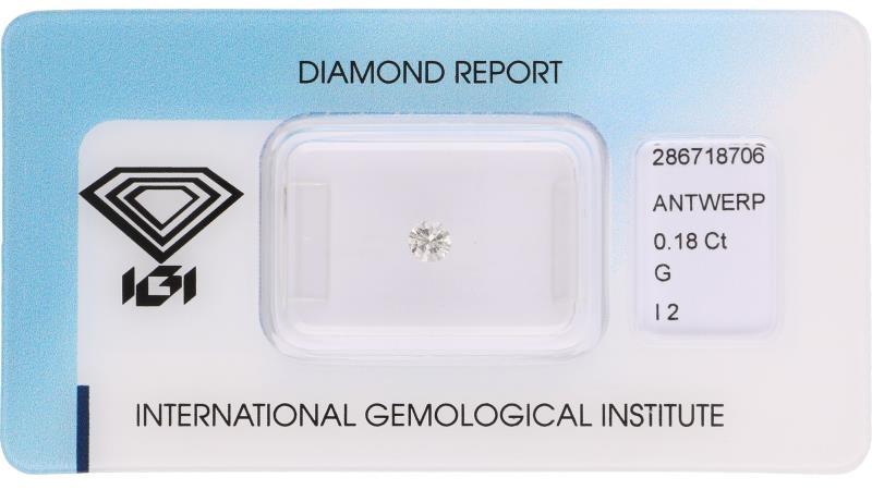 IGI single cut geslepen diamant 0.18 ct.