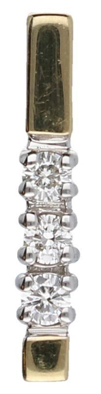 Hanger bicolor goud, ca. 0,12 ct. diamant - 14 kt.