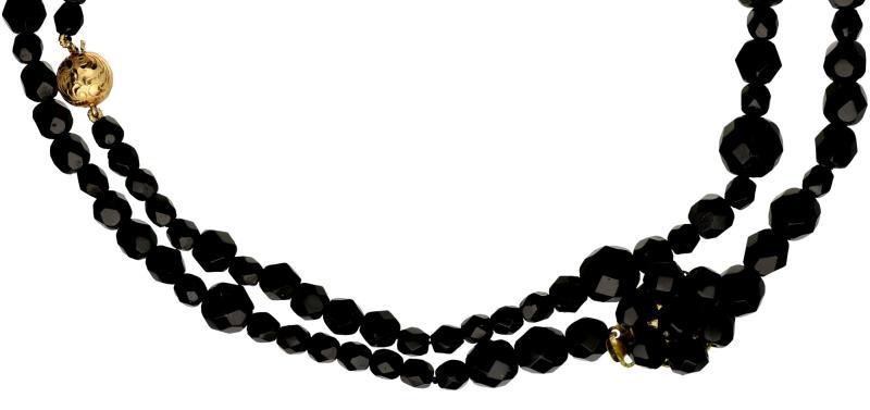 Antiek collier geelgoud, git - 14 kt.