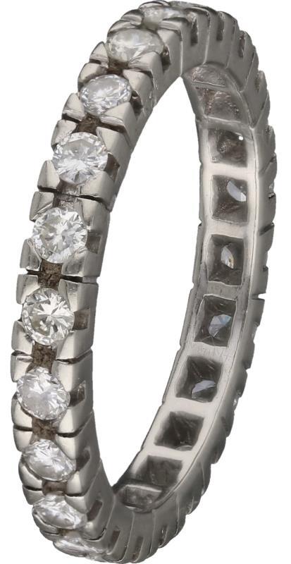 Alliance ring witgoud, ca. 0,66 ct. diamant - 14 kt.