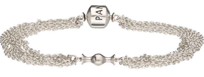 Pandora zesrijige schakel armband zilver - 925/1000.