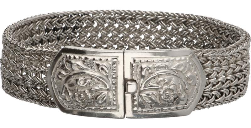 Gevlochten armband zilver - 925/1000.