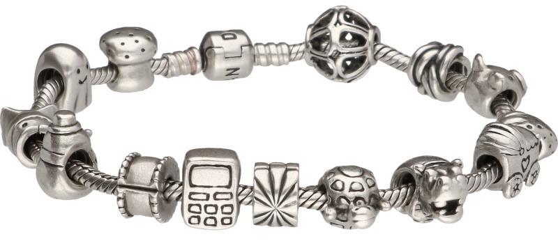 Pandora slangen bedel armband zilver - 925/1000.