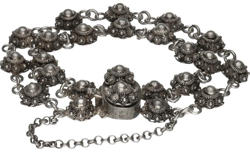 Tweerijige armband zilver - 835/1000.