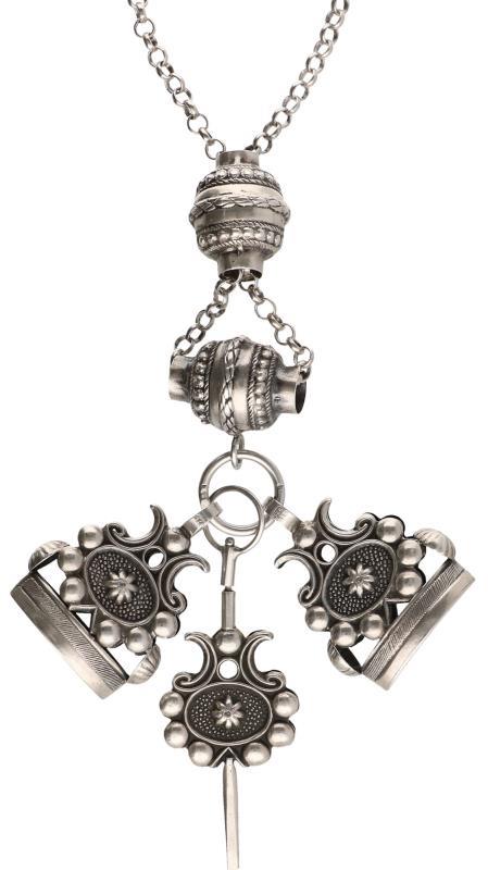 Chatelaine collier zilver - 835/1000.