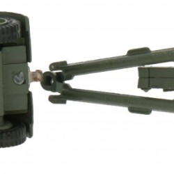 Dinky toys 617 Volkswagen KDF met 50mm P.A.K. anti tank gun.