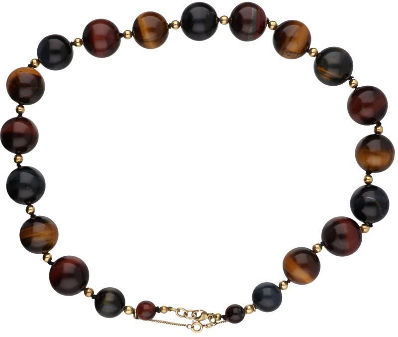 Collier, tijgeroog.