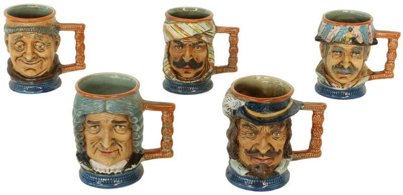 (5) Toby jugs.