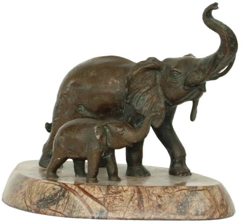 Bronzen olifanten.