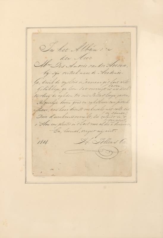 Gedicht Henrik Tollens Cz (1780 - 1856).