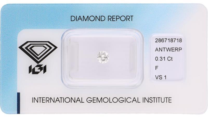 IGI rond briljant geslepen diamant 0.31 ct.