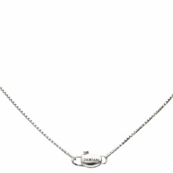 18 kt. Witgouden Damiani Italiaans design collier bezet met ca. 1.10 ct. diamant.