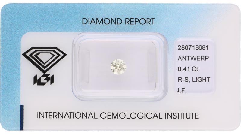 IGI rond briljant geslepen diamant 0.41 ct.