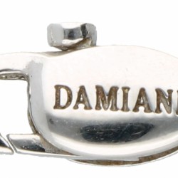 18 kt. Witgouden Damiani Italiaans design collier bezet met ca. 1.10 ct. diamant.