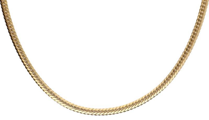 J-schakel collier geelgoud - 14 kt.