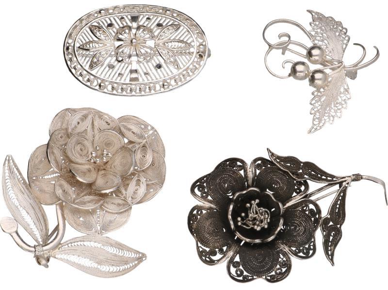 Broches zilver - 925/1000 en 835/1000.