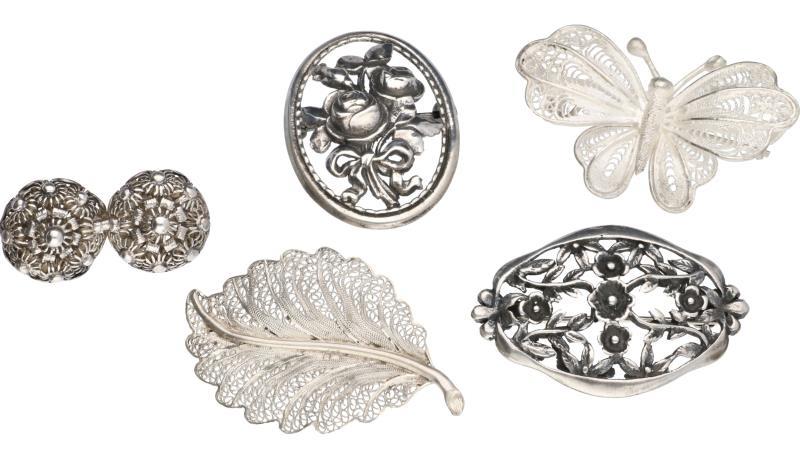 Broches zilver - 925/1000 en 835/1000.