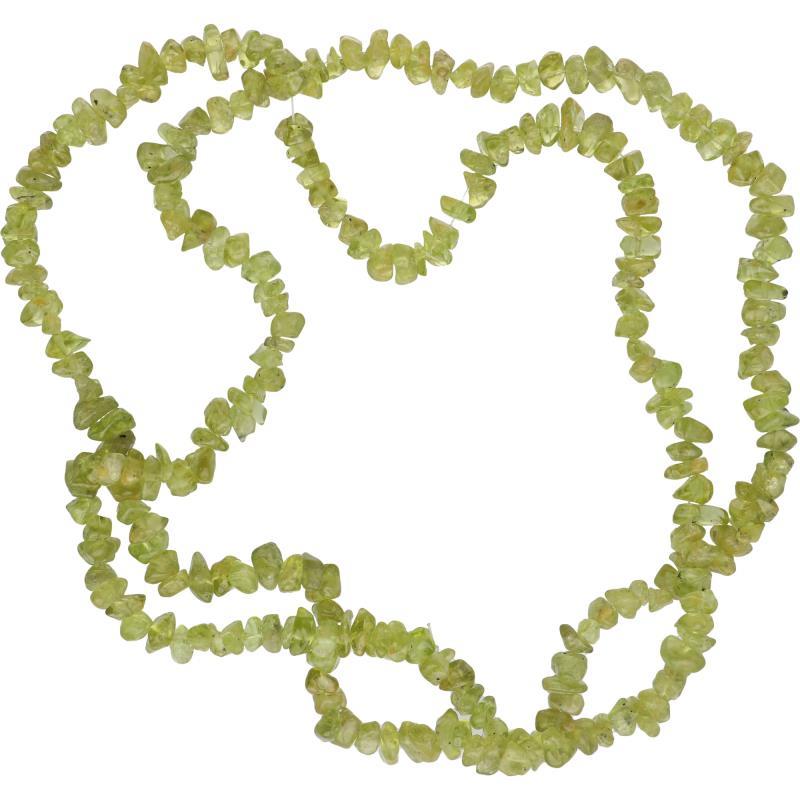 Collier, groene siersteen.
