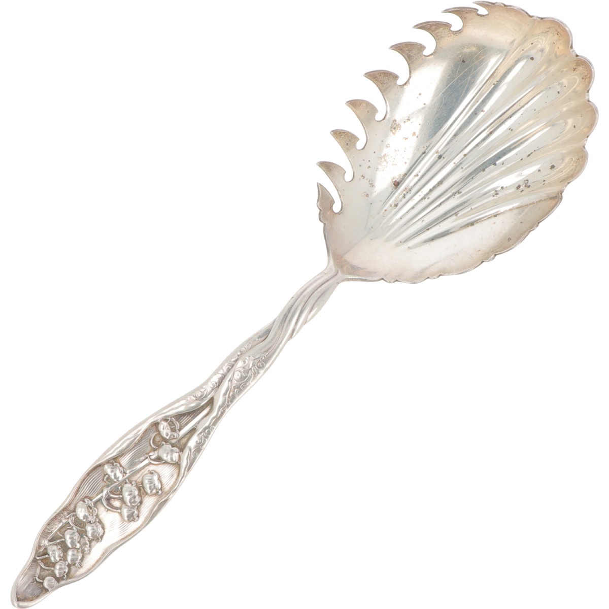 Scheplepel zilver.
