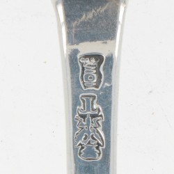 (9) Delig lot bestekdelen Frankrijk (18e eeuw) zilver.