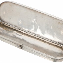 Brillen etui zilver.
