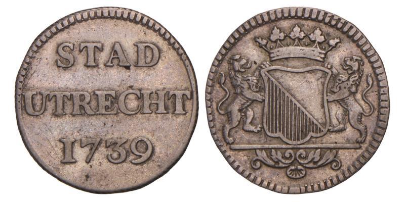 Munt broche zilver - 925/1000.