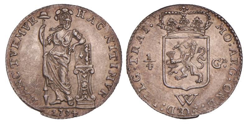 West-Indië. Utrecht. 1/4 Gulden. 1794.