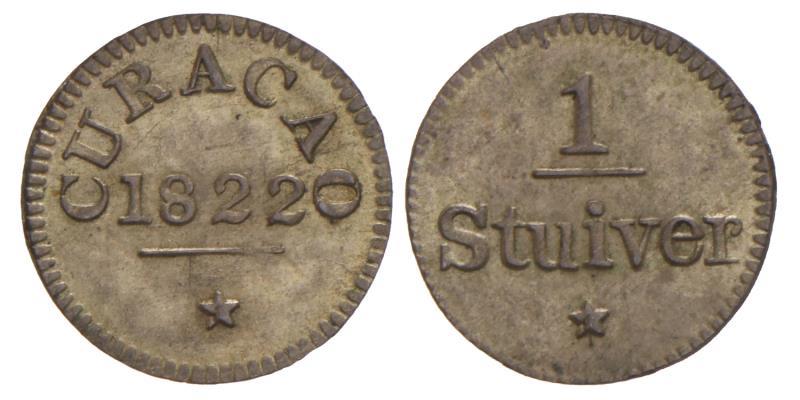 Curaçao. 1 Stuiver. 1822.