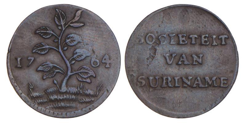 Suriname. Duit. 1764.