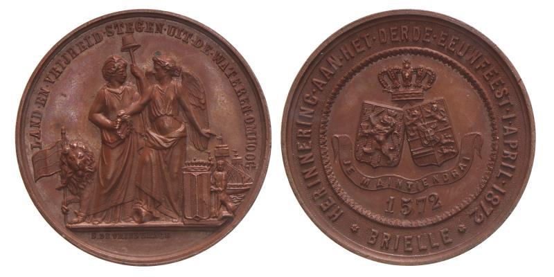 1872. Nederland. Brielle. Herdenking bevrijding 1572.