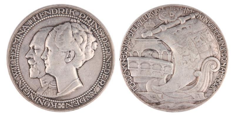1926. Nederland. Zilveren huwelijk van koningin Wilhelmina en prins Hendrik.