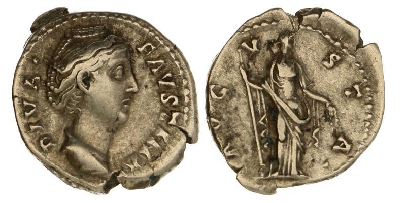 Faustina. 141. Denarius.