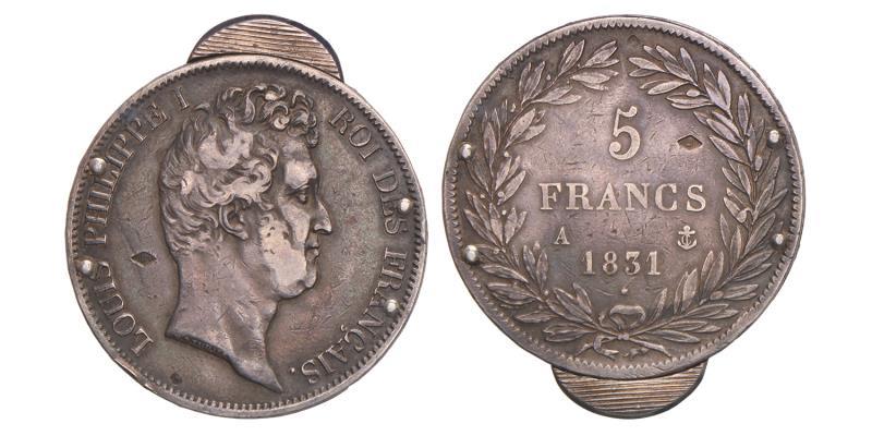 France. Louis Philippe. 5 Francs. 1831 A.