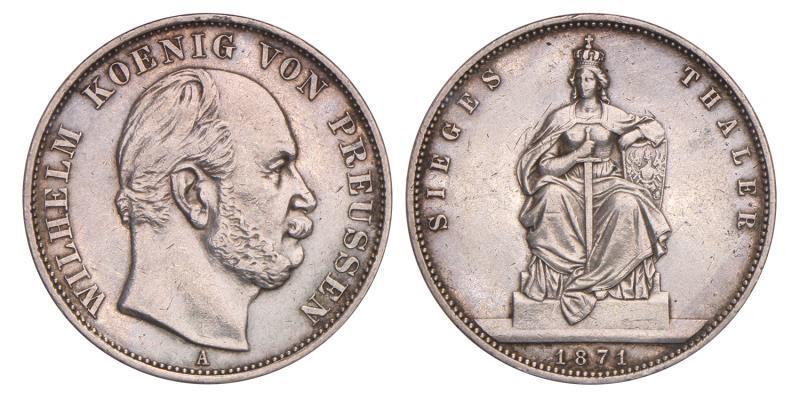 Germany. Prussia. Wilhelm I. Thaler. 1871 A.