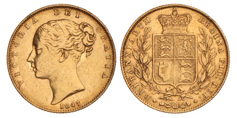 Great Britain. Victoria. Sovereign. 1847.