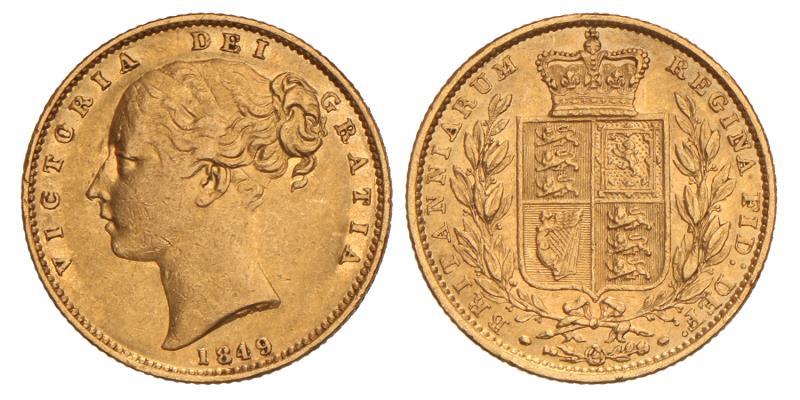 Great Britain. Victoria. Sovereign. 1849.