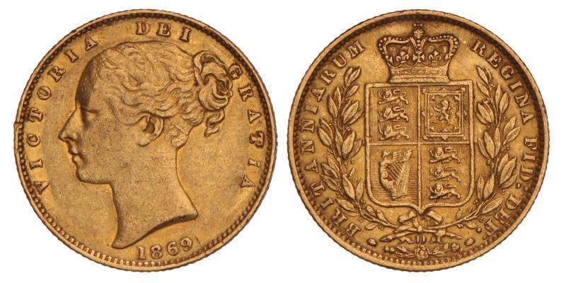 Great Britain. Victoria. Sovereign. 1869.