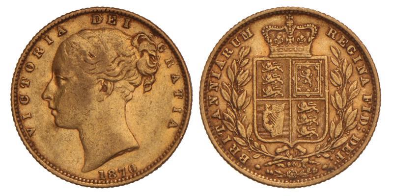 Great Britain. Victoria. Sovereign. 1870.