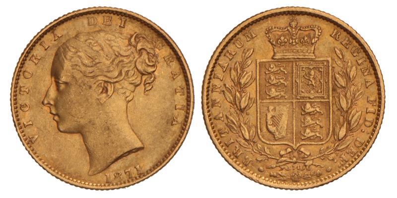 Great Britain. Victoria. Sovereign. 1871.