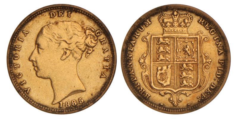 Great Britain. Victoria. Half Sovereign. 1885.