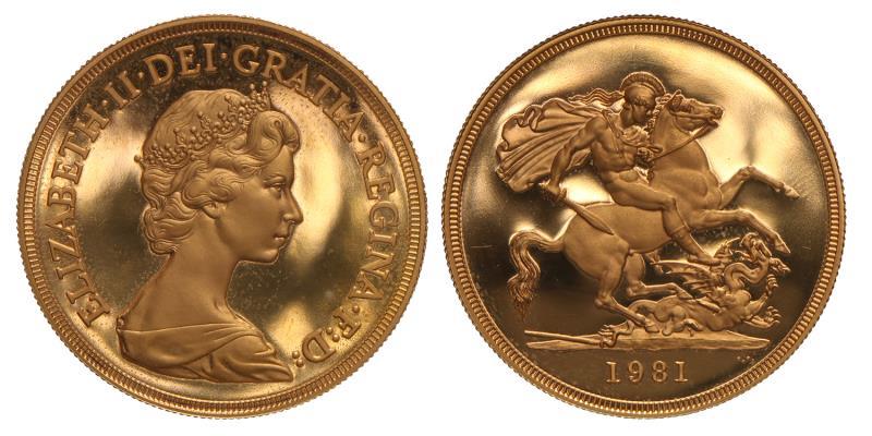 Great Britain. Elisabeth II. 5 Pounds. 1981.