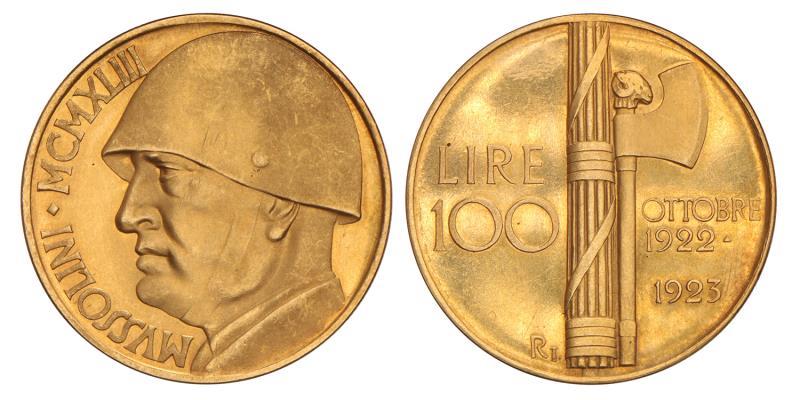 Italy. 100 Lire. 1922 restrike.