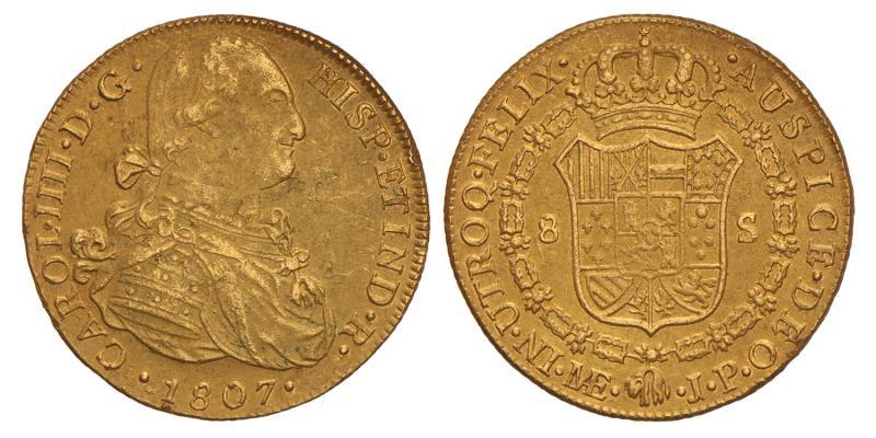 Peru. Lima. Charles IIII. 8 Escudos. 1807 J.P.