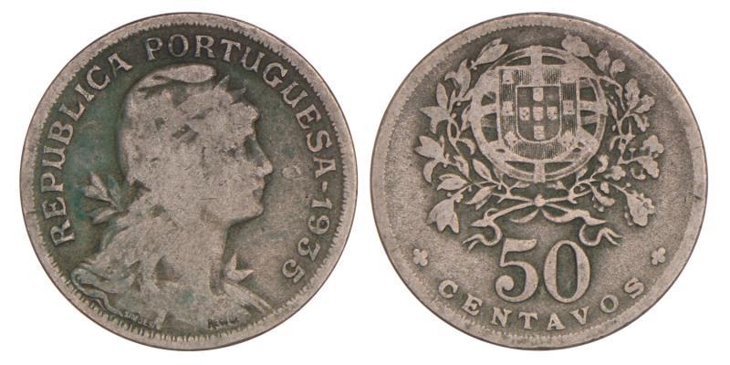 Portugal. 50 Centavos. 1935.