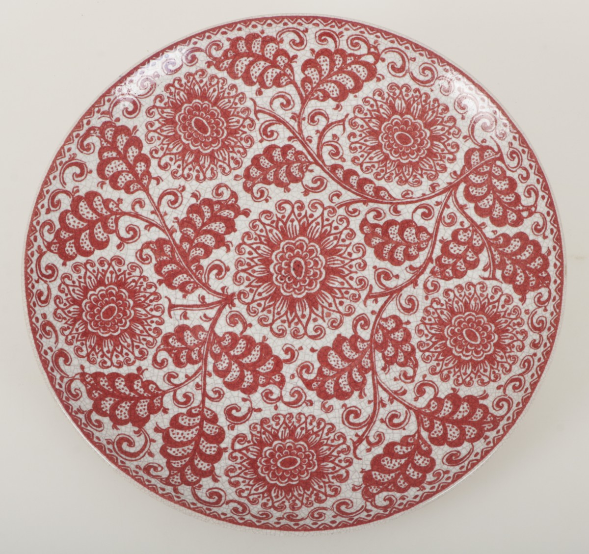 Porceleyne Fles - grote schotel Rood Craquelé.