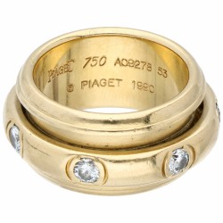 Geelgouden Piaget Possession ring, met ca. 0.70 ct. diamant - 18 kt.